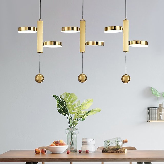 luz pendente projeto moderno ouro cromo 22cm aço inoxidável estilo nórdico