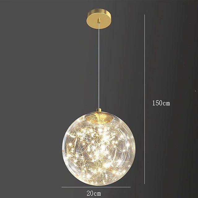 levou luz pendente de 20cm projeto globo luz pendente rílico estilo artístico tema de conto de fadas globo ouro galvanizado estilo artístico nórdico