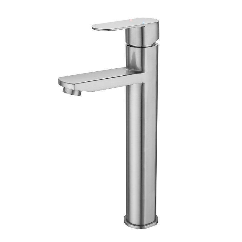 Misturador para lavatório em aço inox, 3 modelos, manípulo único