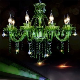 Lustre verde de cristal...