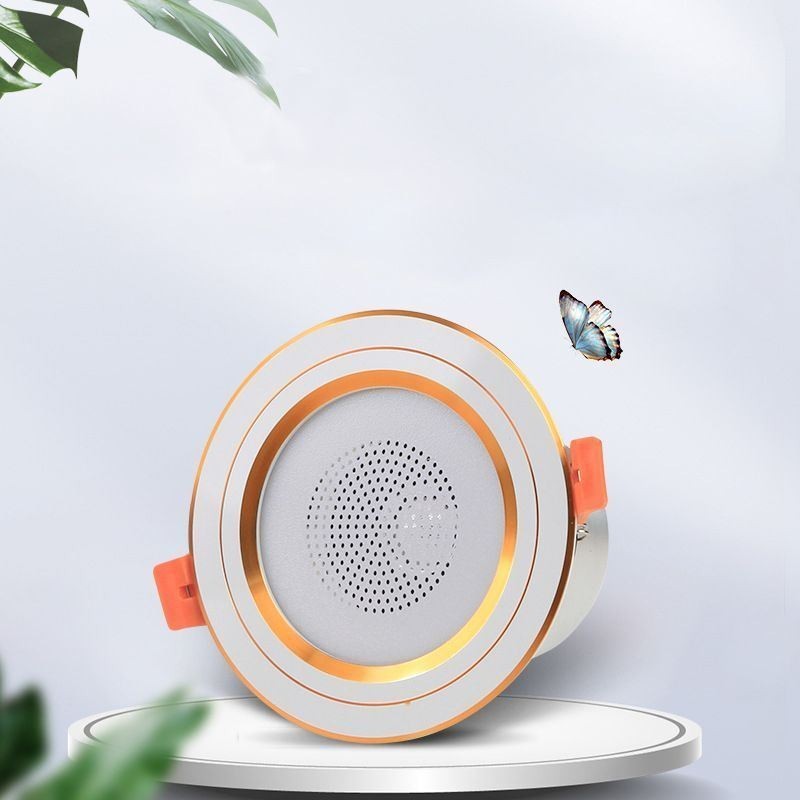 Lâmpada de alto-falante musical Bluetooth Downlight RGB luz de teto inteligente para celular