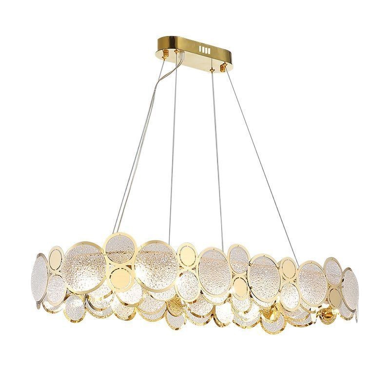 Lustre de vidro europeu criativo luxo pingente luz