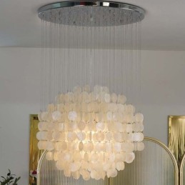 Luz pendente moderna Shell...