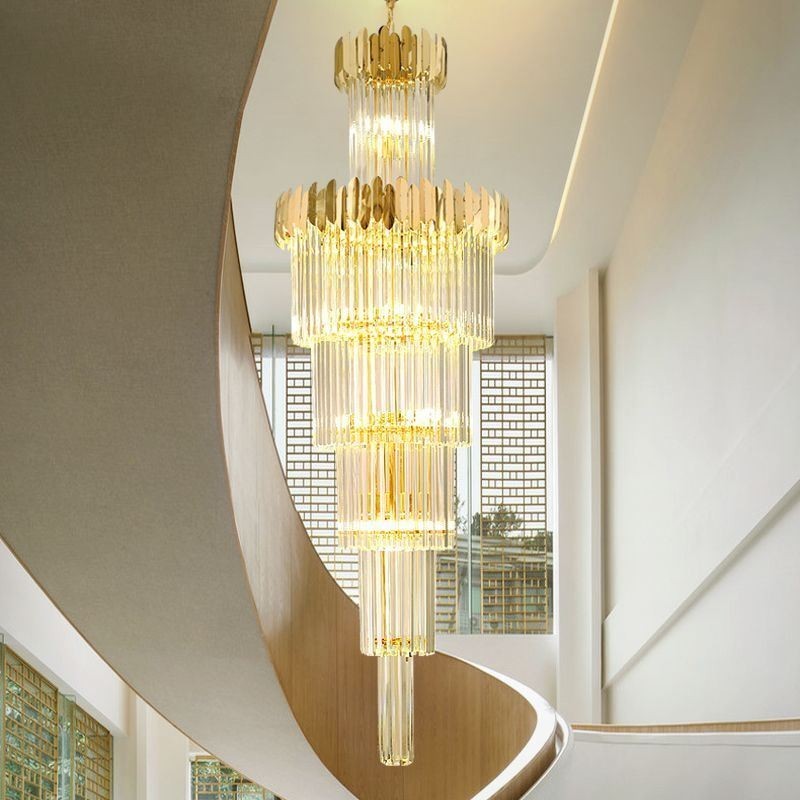 Luminária de teto de cristal moderna luminária pendente foyer de jantar