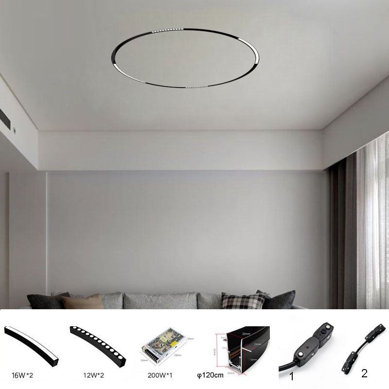 Dispositivo elétrico de iluminação circular Recessed magnético 120cm da trilha da luz