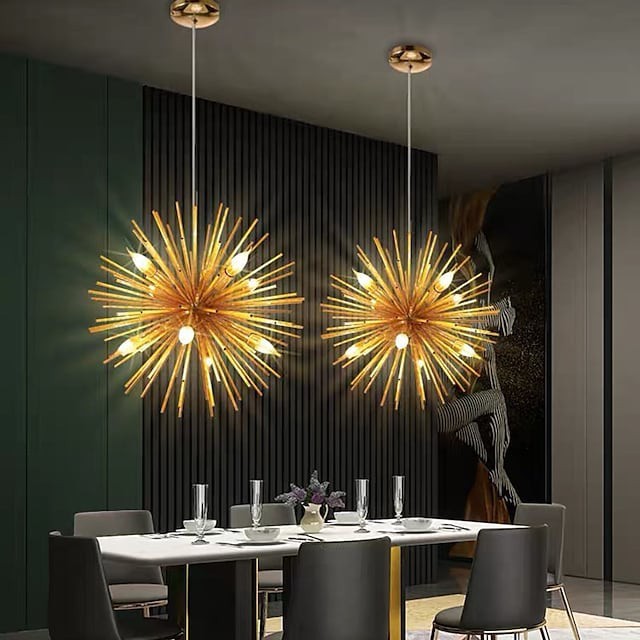 75cm globo de luz pendente projeto luz de dente de leão moderno ouro prata lustre sala de estar bar sala de jantar restaurante alumínio galvanizado