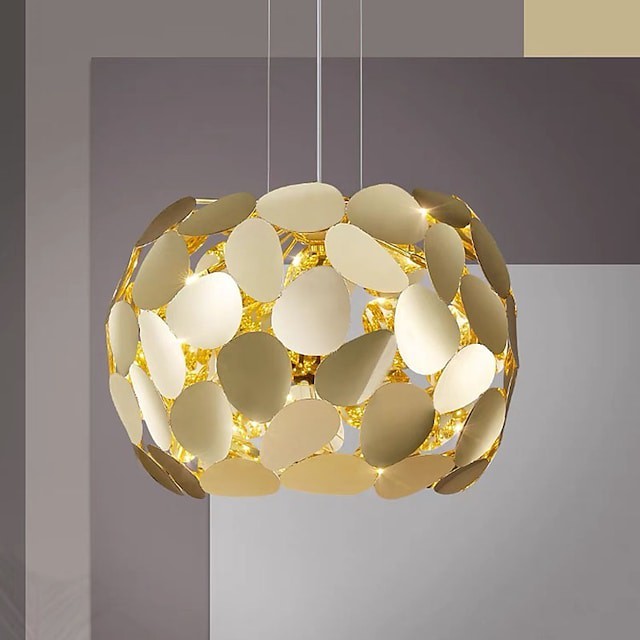 pendente luz ouro moderno 47cm globo lanterna projeto aço inoxidável galvanizado moderno