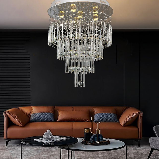 Lustre de cristal de 60cm luz de teto diy modernidade luxo globo k9 Iluminação pendente de cristal quarto de hotel sala de jantar loja restaurante luminária pendente lustres de cristal internos