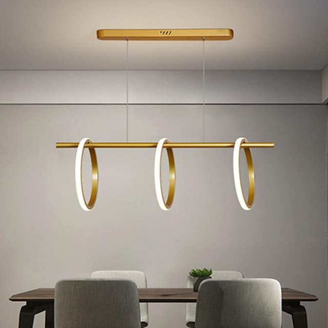 luz pendente 90cm projeto único lustre de metal estilo artístico estilo moderno elegantes abamentos pintados moderno