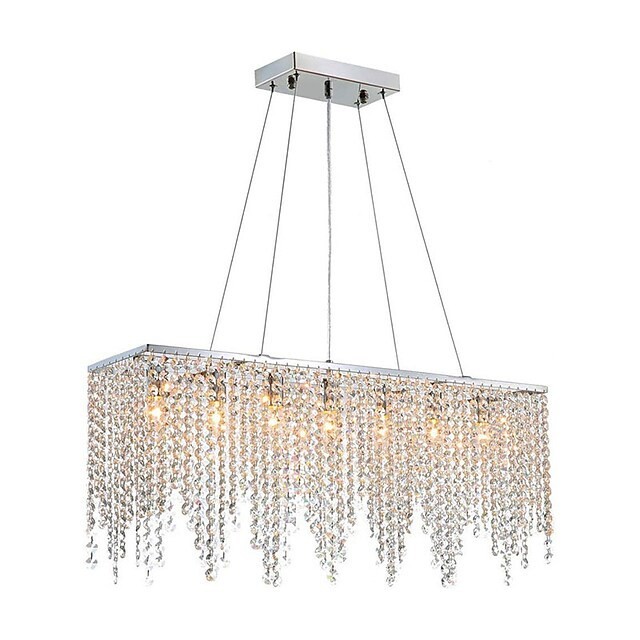 7-luz 80cm projeto de lanterna Lustres aço Inoxidável Galvanizar Moderno