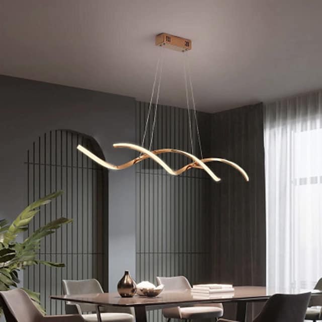 90cm luz pendente regulável lustre de metal estilo artístico estilo moderno estilo elegante eletrodepositado artístico led