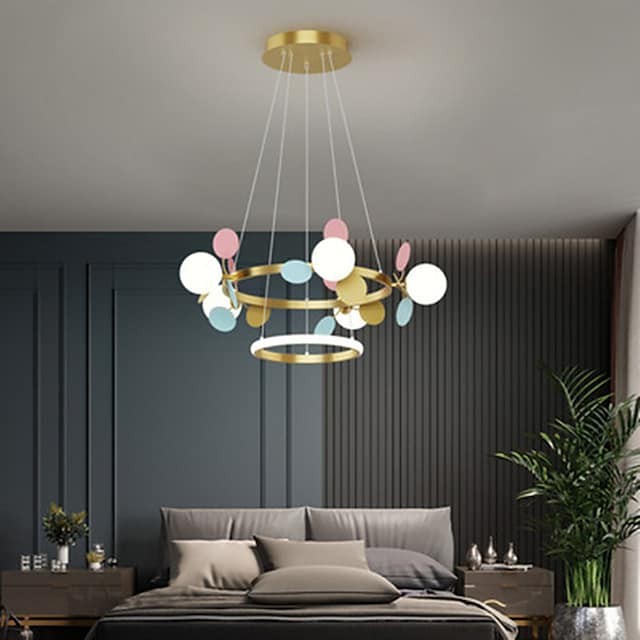 pendente de luz 68cm regulável de projeto único lustre de metal estilo artístico estilo moderno abamentos pintados elegantes moderno