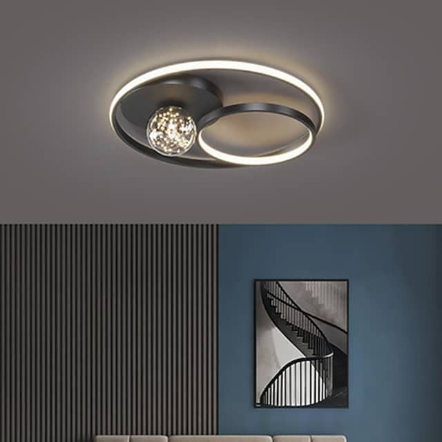 luzes de teto projeto circular luzes de montagem embutida metal estilo artístico estilo formal estilo moderno abamentos pintados moderno