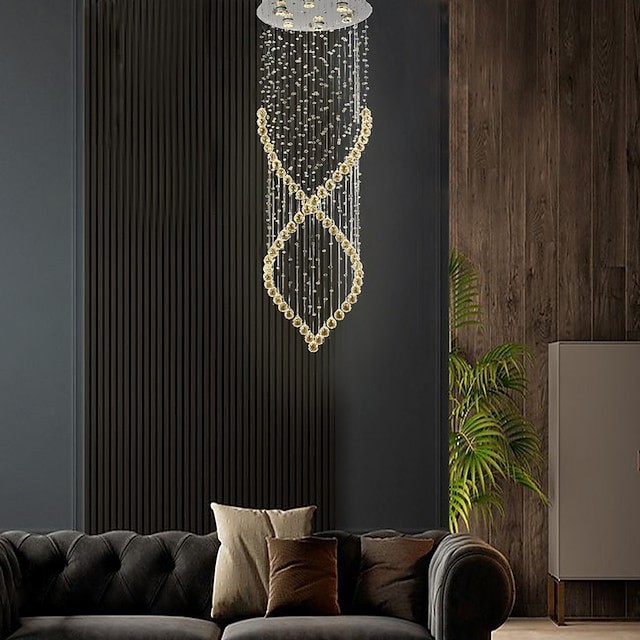 50cm lustre de cristal moderno luxo luz de teto diy modernidade luxo globo k9 Iluminação pendente de cristal quarto de hotel sala de jantar loja restaurante Lâmpada pendente Iluminação interna