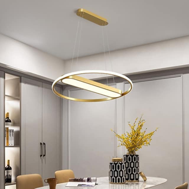 60cm nordic luz pendente modern gold inclui dimmable verison metal estilo artístico estilo moderno elegantes abamentos pintados artístico