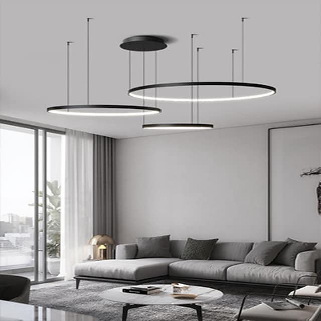 luz pendente 40 60 80cm luz pendente regulável em alumínio estilo moderno clássico preto contemporâneo moderno