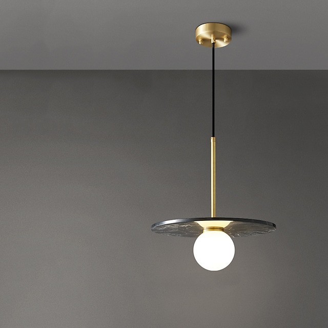 Luzes suspensas de 18 30cm formas geométricas luzes embutidas de cobre estilo artístico estilo moderno elegante